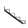 Steel Stair Step Riser - 4 Step for Deck Height 35" (2 Pack) Stair Stringer Step Stringer
