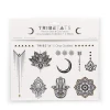 Stencils customized logo black lace style henna tattoo sticker