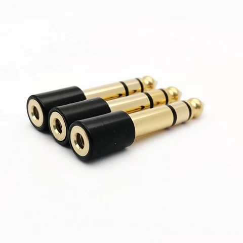 Stereo Audio Adapter [gold plated  Pure Copper ] 6.35mm (1/4 inch) Male to 3.5mm (1/8 inch) Female Headphone Jack Plug,