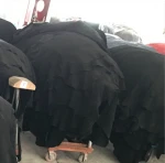 Stock black color cow hide Genuine Leather  skins for snow boots shoes bags garments etc.