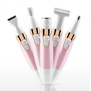 stock USB rechargeable 5 in 1 men&amp; women grooming kit nose ear hair trimmer beard trimmer shaver