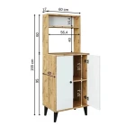 Stylish Multi-Purpose Kitchen Cabinet Coffee Station Practical Storage with Shelves for Small Spaces Home Furniture Made Turkey