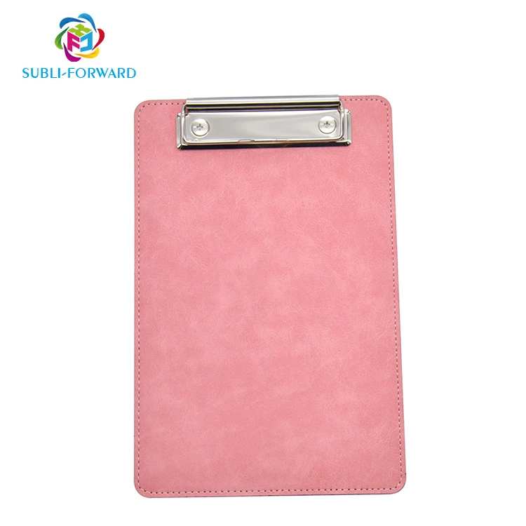 Sublimation Exam Pad Pu leather Clipboard Portable Clear Small File Folder Business Classification Document Board Waterproof