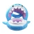 Summer Fun Baby Swimming Pool Toddler Float with Inflatable Canopy Shark Infant Pool Float for age 6-36 Months