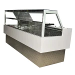 supermarket cold deli showcase glass meat machinery deli freezer