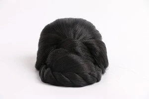 Synthetic braided chignon hair padding pieces bun accessories