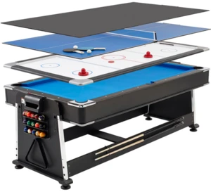 SZX 7ft 4 in 1 Multi functional pool table with air hockey table,dinning table,table tennis table for adult on sales