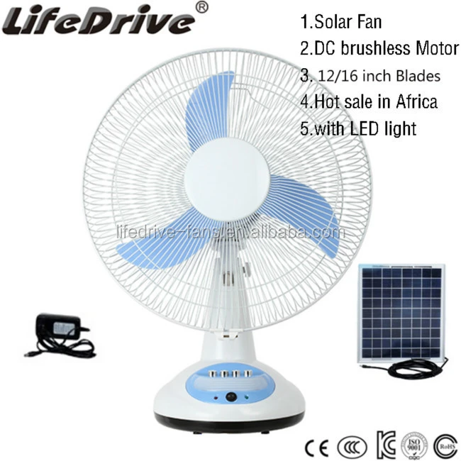 Table Fan Electric Oscillating Solar Table Rechargeable Fans 16inch Plastic OEM 12V Air Cooling Fan 2 Years,1 Year 11W