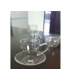 Temperature resistant glass cup arabic /turish coffee/ tea cup set with saucer