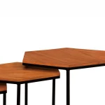 Three Modern wooden kitchen dining table black round MDF coffee table