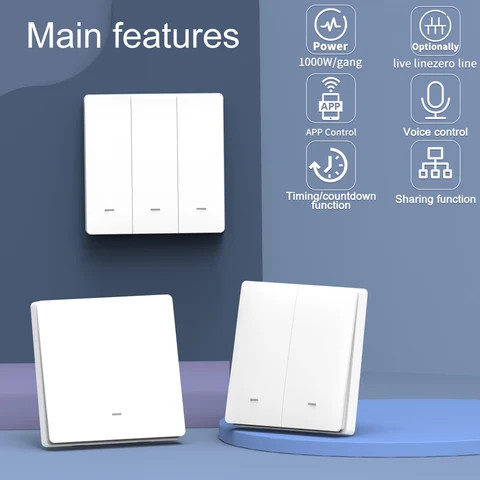 Buy Tidelink Tuya Zigbee Smart Wall Switch 3gang Wireless Remote ...