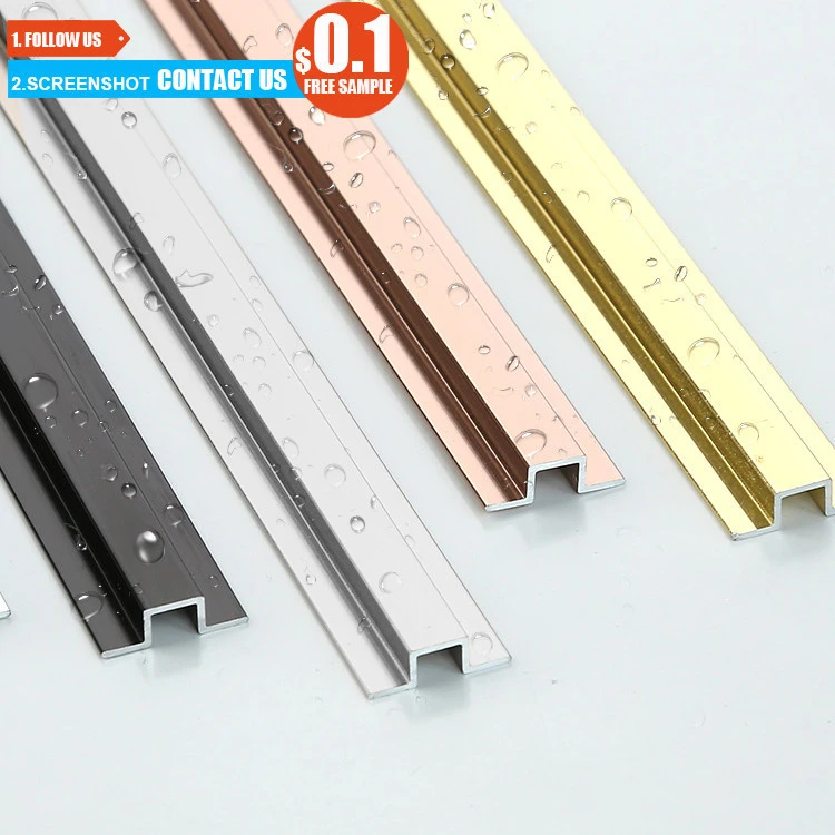 toco profile u shaped sharp metal edge u type trim pvc seal strip stainless steel ceramic tile trim u channel molding strips