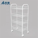 Top quality steel powder coating household microwave oven kitchen storage rack shelf