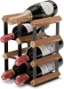TRADITIONAL wine rack storage 9 bottle pine wood and metal SHABBY CHIC