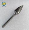 Tungsten Carbide Burr Tree Shape Rotary File with 1/4 (6.35mm) Shank dia