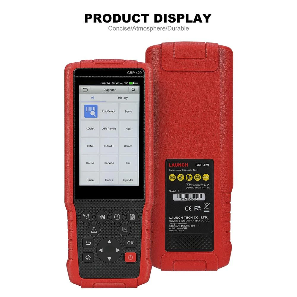 Universal all system scanner Launch X431 CRP429 updated CRP429C auto diagnostic tool launch diagnostic machine