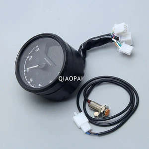 Universal Motorcycle Digital Speedometer Odometer LCD Screen Tachometer Oil Pressure Meter 12V Backlight for 1-4 Cylinders MOTO