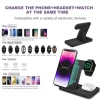 Universal Wireless Charger Stand Pad 3 in 1 Fast Wireless Charging Holder Chargers Smart Watch For Apple Watch Airpods iPhone