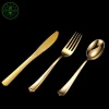Upscale Gold Flatware Set Heavy Weight Plastic Gold Cutlery Set