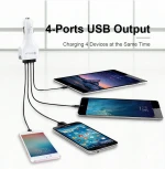 USB Car Charger QC3.0 4 Ports Travel Adapter Mobile Phones Fast Charging Car Phone Charger