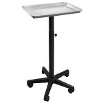Utility Cart Mayo Tray Stand Tool Storage Carts with Accessory Caddy Hairdryer Holder 4 Rolling Trolley Caster Wheels Salon Spa