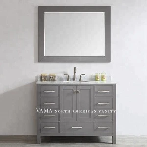 VAMA 48 inch factory whole sale cheap floor standing bathroom vanity cabinets723048