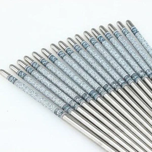 Various Types of Embossed Stainless Steel Chopsticks for Sushi