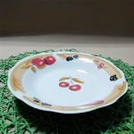 vegetable decal cut edge soup plate 8