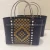 Import Vintage design dark blue plastic bag with yellow knit detail from Vietnam