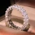 Import Vintage Style Luxury Silver Plated CZ Zirconia Statement Band Ring Bling Bling Oval Shape Diamond Stacking Ring from China
