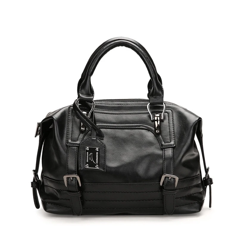 Vintage Women Leather Shoulder Handbags Travel Tote Top-handle Shopping Bag