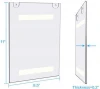 Wall Mount Acrylic Sign Holder 8.5x11 inch Vertical Clear Frame with Adhesive Tape and Mounting Screws for Home Office