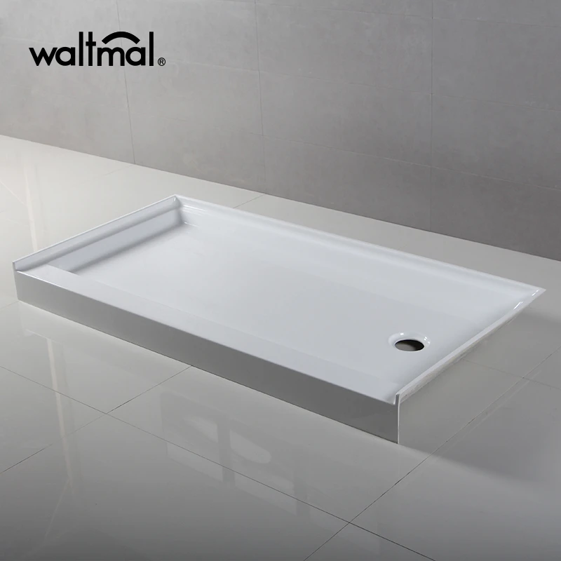 Waltmal 60"x30" Hot selling acrylic camping shower tray, custom shower base, shower pan  WTM-016030RT