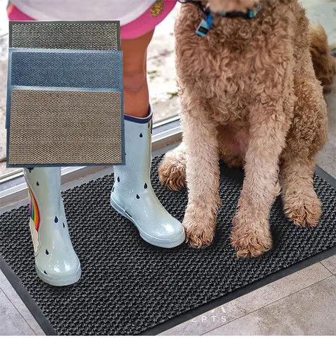 Washable Premium floor entrance welcome carpet polypropylene custom cut pile door mat for home