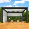 Waterproof Louver Retractable Adjustable Roof Gazebos Garden Bioclimatic Pergola Canopy Aluminum Outdoor