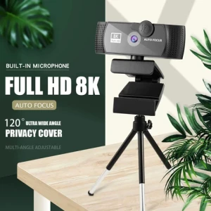 Webcam 8K 4K 2K 1K Full HD Web Camera Auto Focus With Microphone USB Plug Web Cam For PC Computer Laptop Video Mini Camera