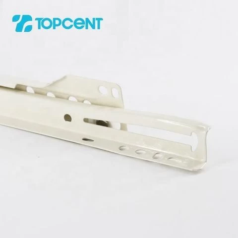 White powder plated side mounted drawer sliding rail