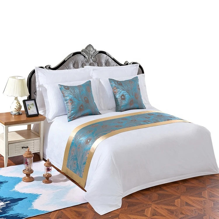 Wholesale 100% cotton white woven king star hotel bed sheet on sale from Guangzhou China