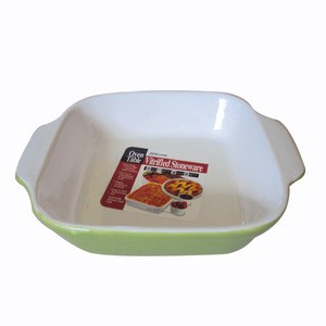 Wholesale Ceramic Baking Dish Stoneware Baker Color Glaze Baking Pan