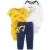 Wholesale cheap price 100% cotton baby romper 3 pcs set newborn baby clothing set
