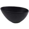 Wholesale cheap restaurant custom matte black deep large ceramic rice noodle bowl