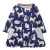 Import wholesale cotton cartoon cat striped pocket casual o-neck striped long sleeve girl dress from China