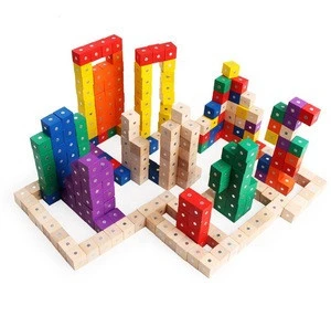 Wholesale Custom Color Magnet Wooden Magnetic Building Blocks Set