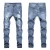 Import Wholesale custom logo mens denim pants fashion retro washed ripped slim fit mens jeans from China