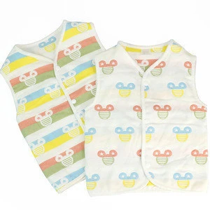 Wholesale custom-made comfortable and breathable Baby Cotton Vest 6 layers of gauze cotton Baby Vest cloth
