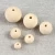 Import Wholesale custom white wooden bead 8mm 10mm 12mm 15mm 20mm 25mm 30mm 50mm round wood beads from China