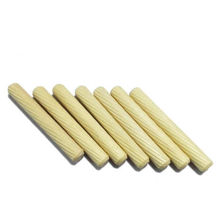 Wholesale Diagonal Grooved Wooden Dowels   For Furniture Connection Cheap Prices