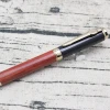 Wholesale executive elegant promotional wooden pen custom engraving logo red wood with gold barrel fountain pen