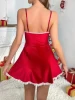 wholesale Family party Christmas red dress cosplay plush Pajamas Night Dress for Women Stylish sexy lingerie Underwear