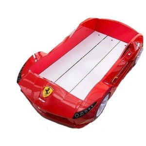Wholesale Fashion Modern LED light race car shape children bed High-quality race car bed